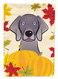 Weimaraner Thanksgiving House Flag 28x40 Porch Sleeve Pole Decorative Outside Yard Banner Artwork Wall Hanging, Polyester
