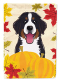 Bernese Mountain Dog Thanksgiving House Flag 28x40 Porch Sleeve Pole Decorative Outside Yard Banner Artwork Wall Hanging, Polyester