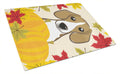 Beagle Thanksgiving Cutting Board Tempered Glass Kitchen Cutting Surface, Heat Resistant Chopping, Non-Slip Feet, Food Prep & Serving