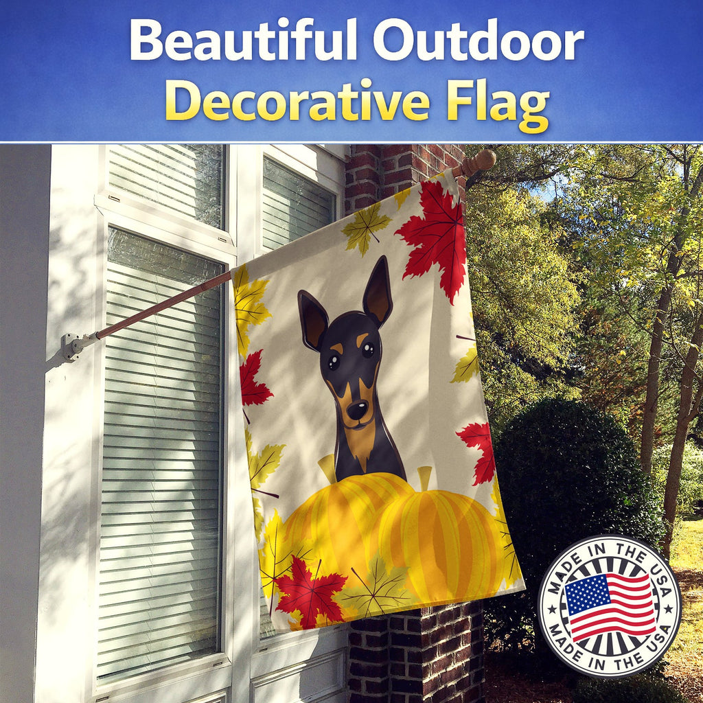 Min Pin Thanksgiving House Flag 28x40 Porch Sleeve Pole Decorative Outside Yard Banner Artwork Wall Hanging, Polyester