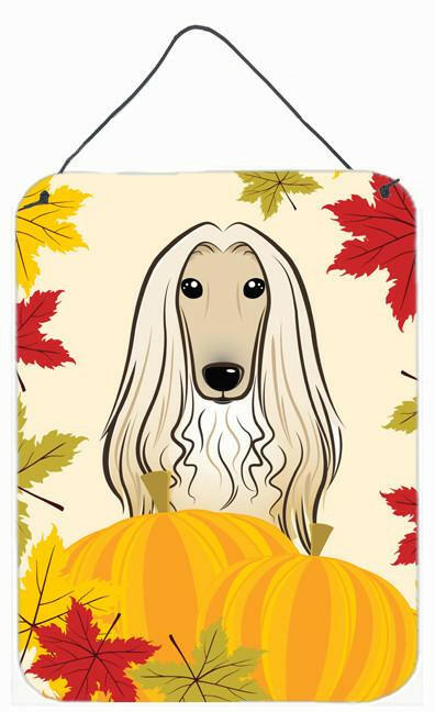 Afghan Hound Thanksgiving Wall or Door Hanging Prints Aluminum Metal Sign Kitchen Wall Bar Bathroom Plaque Home Decor Front Door Plaque, 12x16, Multicolor