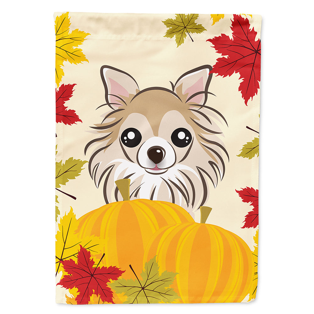 Chihuahua Thanksgiving House Flag 28x40 Porch Sleeve Pole Decorative Outside Yard Banner Artwork Wall Hanging, Polyester