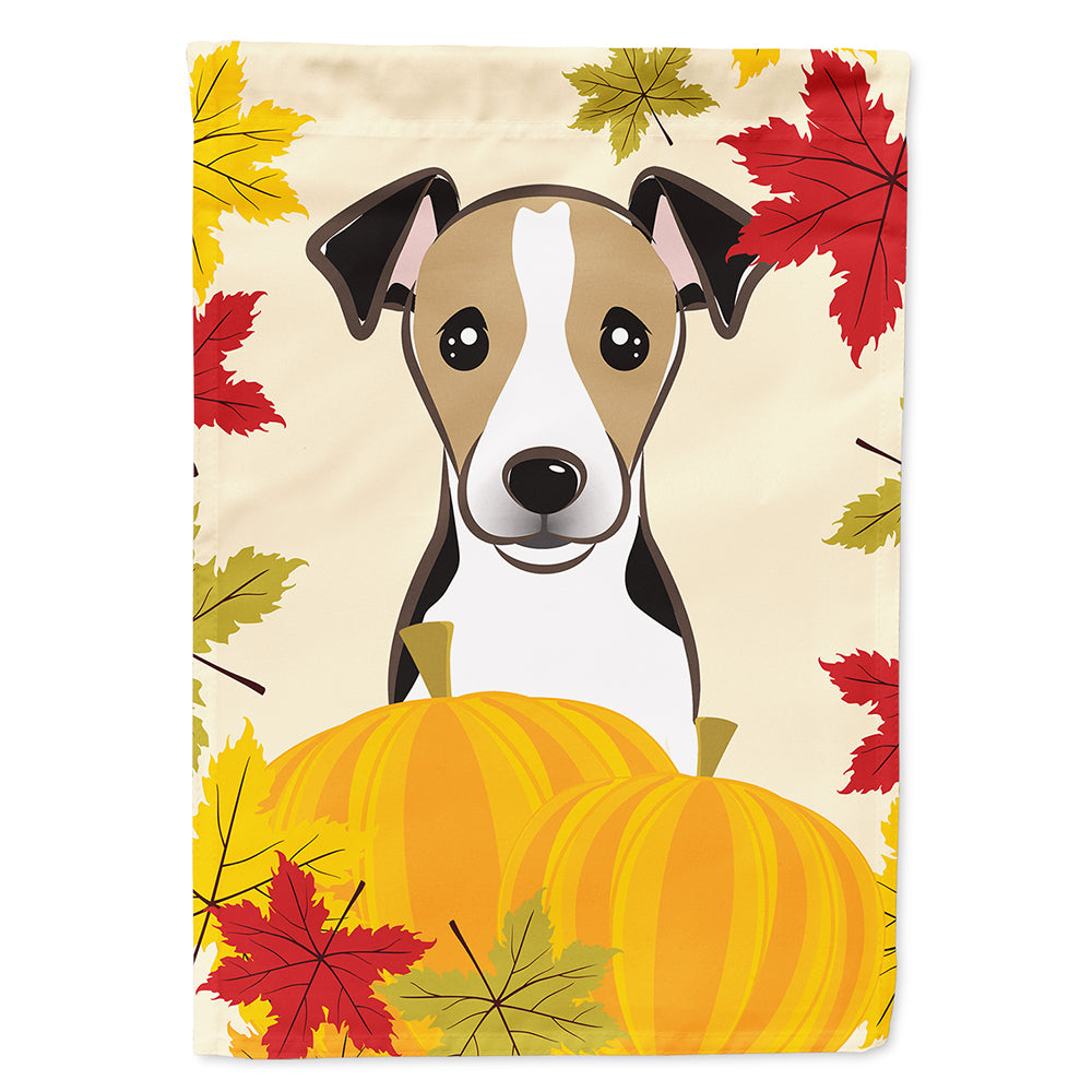 Jack Russell Terrier Thanksgiving House Flag 28x40 Porch Sleeve Pole Decorative Outside Yard Banner Artwork Wall Hanging, Polyester
