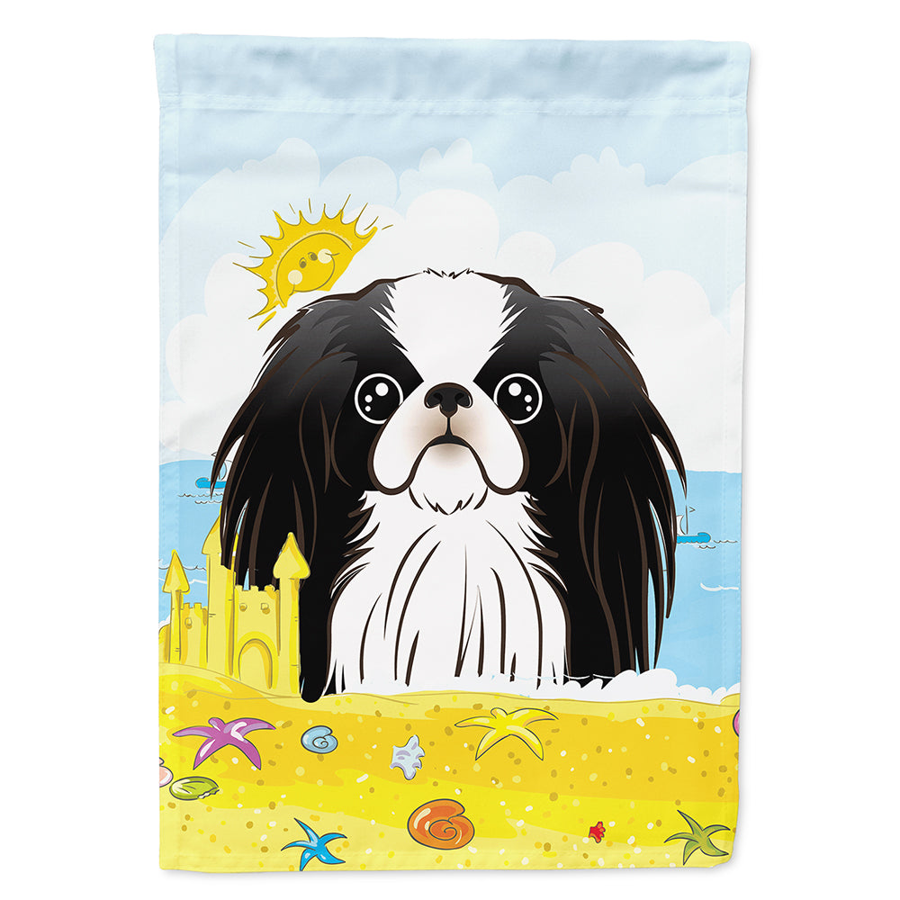 Japanese Chin Summer Beach House Flag 28x40 Porch Sleeve Pole Decorative Outside Yard Banner Artwork Wall Hanging, Polyester