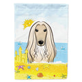 Afghan Hound Summer Beach House Flag 28x40 Porch Sleeve Pole Decorative Outside Yard Banner Artwork Wall Hanging, Polyester