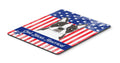 American Flag and Boston Terrier Mouse Pad, Heat Resistant Trivet Hot Pad , Non Slip Rubber Desk Mat, Kitchen Counter Protector, Home Office Decor Gift