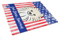 American Flag and Pomeranian Cutting Board Tempered Glass Kitchen Cutting Surface, Heat Resistant Chopping, Non-Slip Feet, Food Prep & Serving