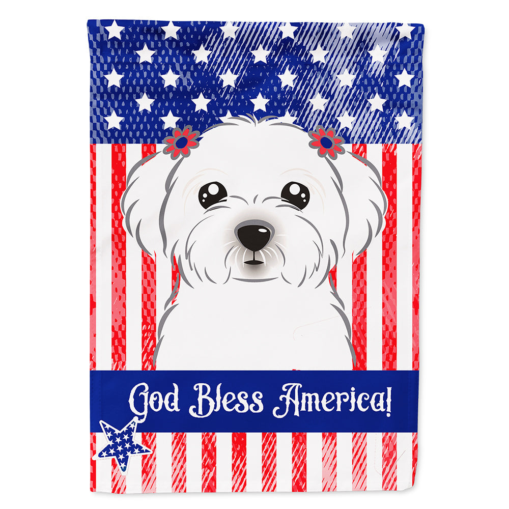 American Flag and Maltese House Flag 28x40 Porch Sleeve Pole Decorative Outside Yard Banner Artwork Wall Hanging, Polyester