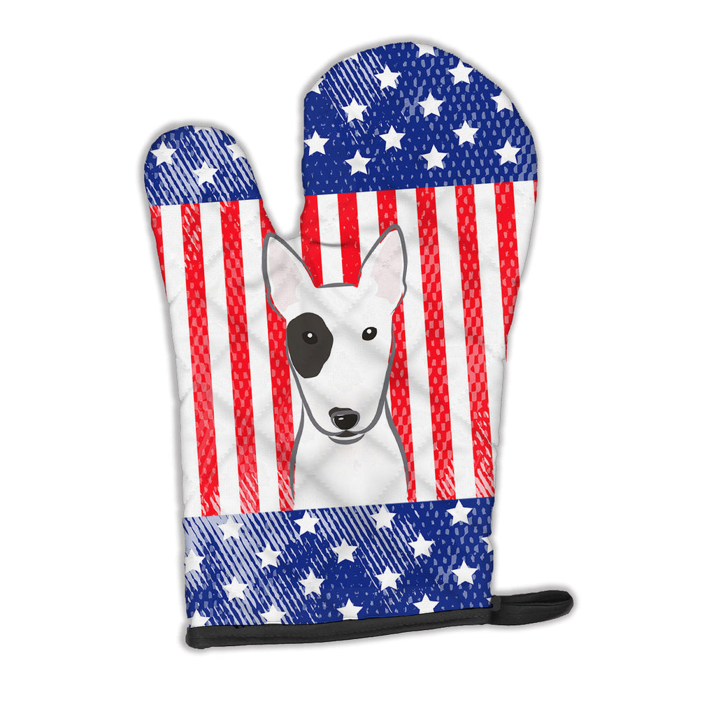 American Flag and Bull Terrier Oven Mitt Heat Resistant Thick Oven Mitt for Hot Pans and Oven, Kitchen Mitt Protect Hands, Cooking Baking Glove