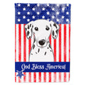 American Flag and Dalmatian House Flag 28x40 Porch Sleeve Pole Decorative Outside Yard Banner Artwork Wall Hanging, Polyester