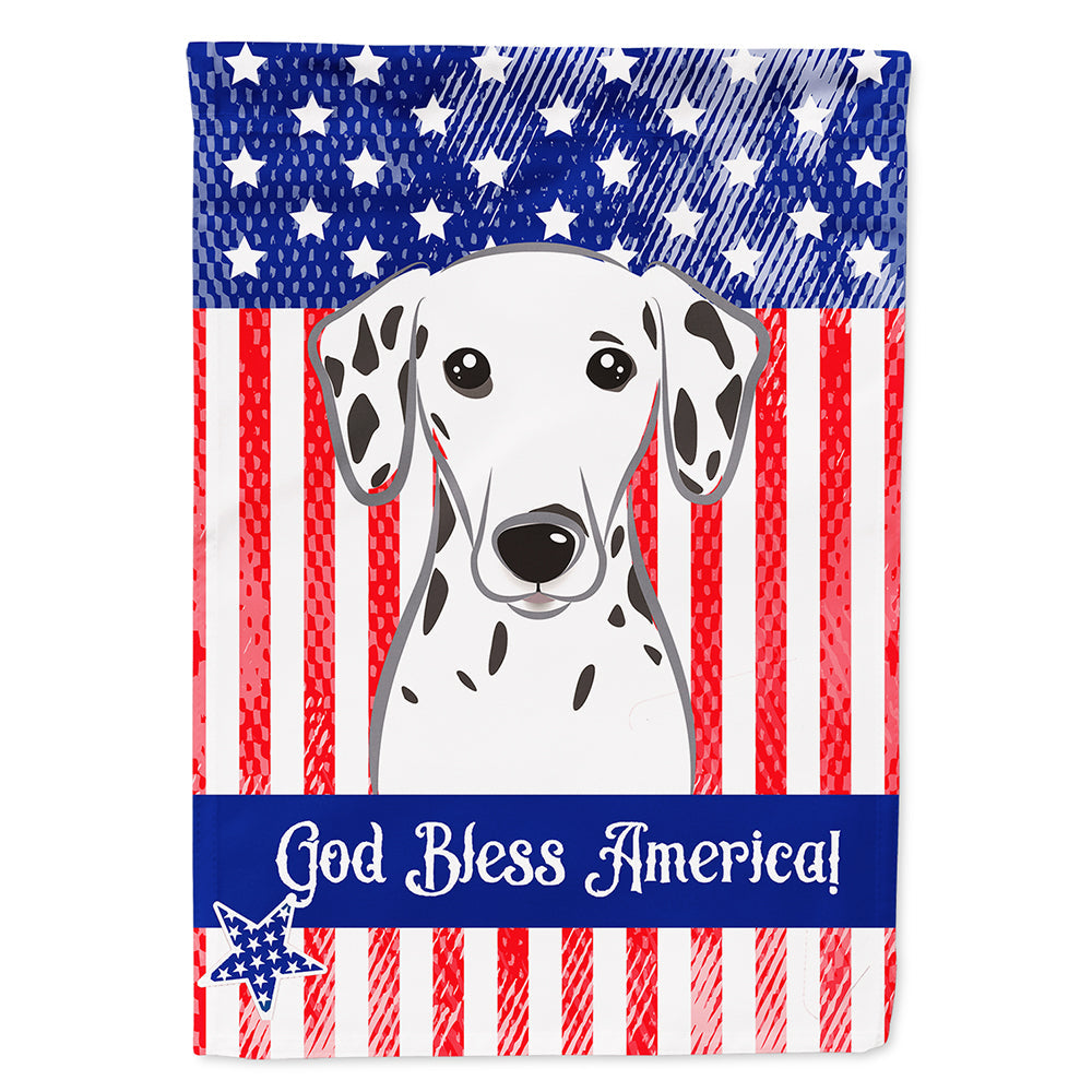 American Flag and Dalmatian House Flag 28x40 Porch Sleeve Pole Decorative Outside Yard Banner Artwork Wall Hanging, Polyester