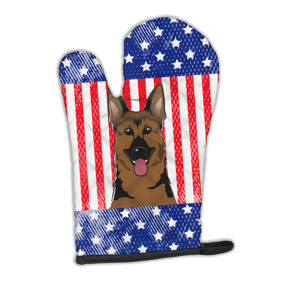 American Flag and German Shepherd Oven Mitt Heat Resistant Thick Oven Mitt for Hot Pans and Oven, Kitchen Mitt Protect Hands, Cooking Baking Glove