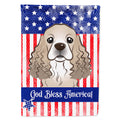 American Flag and Cocker Spaniel House Flag 28x40 Porch Sleeve Pole Decorative Outside Yard Banner Artwork Wall Hanging, Polyester