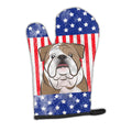American Flag and English Bulldog  Oven Mitt Heat Resistant Thick Oven Mitt for Hot Pans and Oven, Kitchen Mitt Protect Hands, Cooking Baking Glove