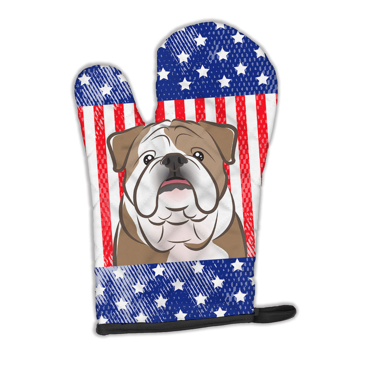 American Flag and English Bulldog  Oven Mitt Heat Resistant Thick Oven Mitt for Hot Pans and Oven, Kitchen Mitt Protect Hands, Cooking Baking Glove