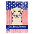 American Flag and Yellow Labrador House Flag 28x40 Porch Sleeve Pole Decorative Outside Yard Banner Artwork Wall Hanging, Polyester