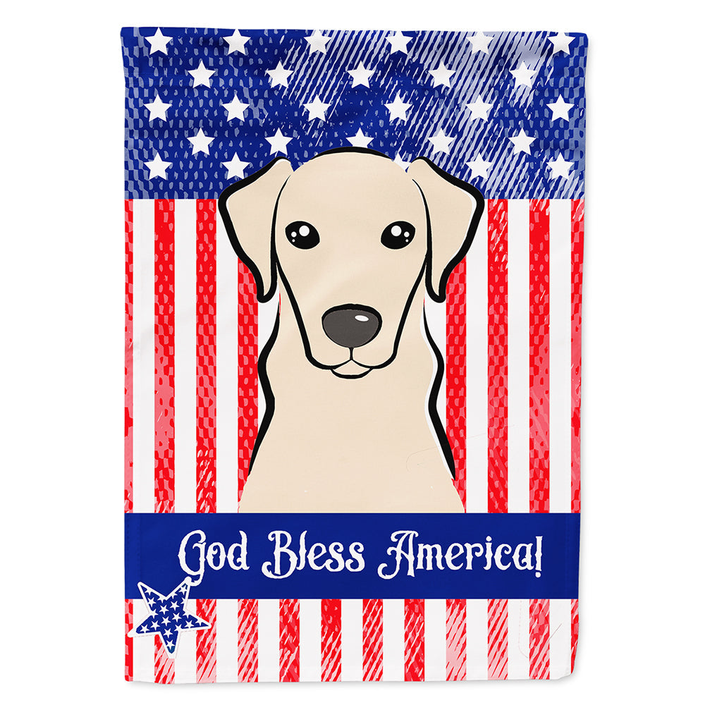 American Flag and Yellow Labrador House Flag 28x40 Porch Sleeve Pole Decorative Outside Yard Banner Artwork Wall Hanging, Polyester