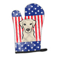 American Flag and Yellow Labrador Oven Mitt Heat Resistant Thick Oven Mitt for Hot Pans and Oven, Kitchen Mitt Protect Hands, Cooking Baking Glove