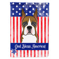 American Flag and Boxer House Flag 28x40 Porch Sleeve Pole Decorative Outside Yard Banner Artwork Wall Hanging, Polyester