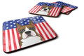 American Flag and Boxer Foam Coasters Set of 4 Cup Coasters for Indoor Outdoor, Tabletop Protection, Anti Slip, Mouse pad Material