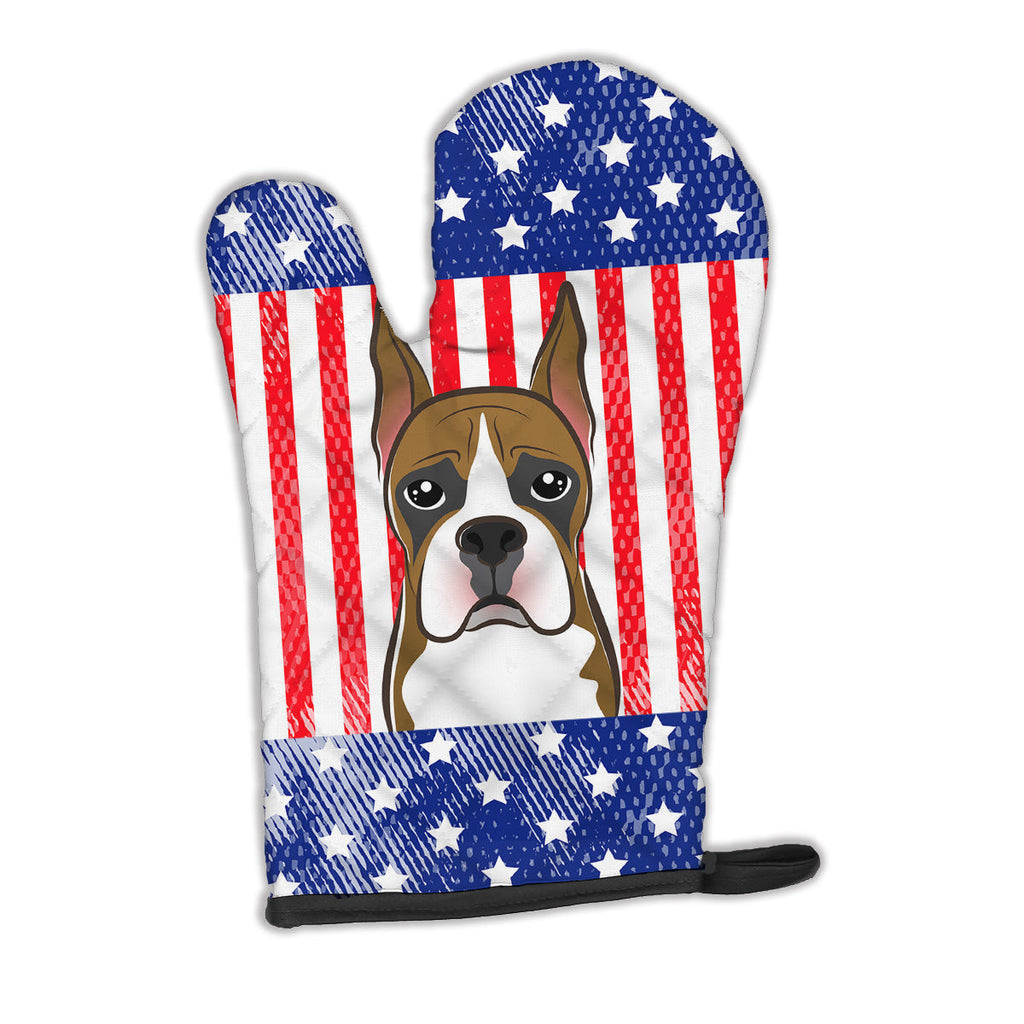 American Flag and Boxer Oven Mitt Heat Resistant Thick Oven Mitt for Hot Pans and Oven, Kitchen Mitt Protect Hands, Cooking Baking Glove