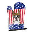 American Flag and Boxer Oven Mitt Heat Resistant Thick Oven Mitt for Hot Pans and Oven, Kitchen Mitt Protect Hands, Cooking Baking Glove