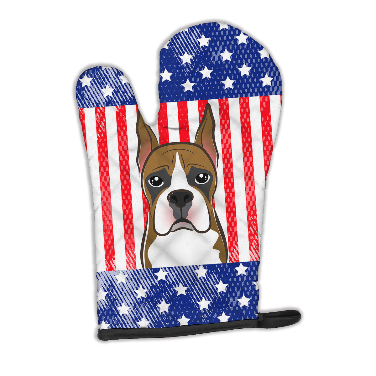 American Flag and Boxer Oven Mitt Heat Resistant Thick Oven Mitt for Hot Pans and Oven, Kitchen Mitt Protect Hands, Cooking Baking Glove