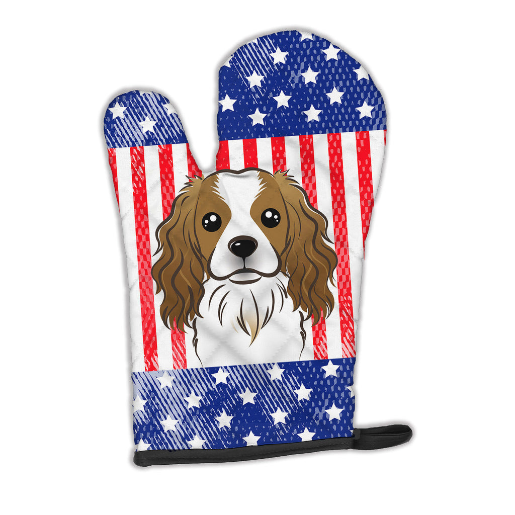 American Flag and Cavalier Spaniel Oven Mitt Heat Resistant Thick Oven Mitt for Hot Pans and Oven, Kitchen Mitt Protect Hands, Cooking Baking Glove