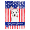 American Flag and Westie House Flag 28x40 Porch Sleeve Pole Decorative Outside Yard Banner Artwork Wall Hanging, Polyester