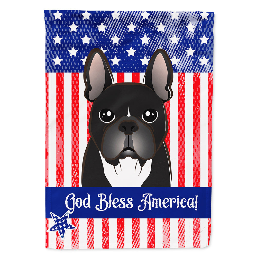 American Flag and French Bulldog House Flag 28x40 Porch Sleeve Pole Decorative Outside Yard Banner Artwork Wall Hanging, Polyester