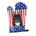 American Flag and French Bulldog Oven Mitt Heat Resistant Thick Oven Mitt for Hot Pans and Oven, Kitchen Mitt Protect Hands, Cooking Baking Glove
