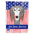 American Flag and Saluki House Flag 28x40 Porch Sleeve Pole Decorative Outside Yard Banner Artwork Wall Hanging, Polyester