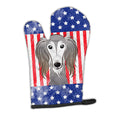 American Flag and Saluki Oven Mitt Heat Resistant Thick Oven Mitt for Hot Pans and Oven, Kitchen Mitt Protect Hands, Cooking Baking Glove
