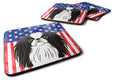 American Flag and Japanese Chin Foam Coasters Set of 4 Cup Coasters for Indoor Outdoor, Tabletop Protection, Anti Slip, Mouse pad Material