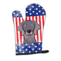 American Flag and Weimaraner Oven Mitt Heat Resistant Thick Oven Mitt for Hot Pans and Oven, Kitchen Mitt Protect Hands, Cooking Baking Glove