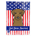 American Flag and Wirehaired Dachshund House Flag 28x40 Porch Sleeve Pole Decorative Outside Yard Banner Artwork Wall Hanging, Polyester