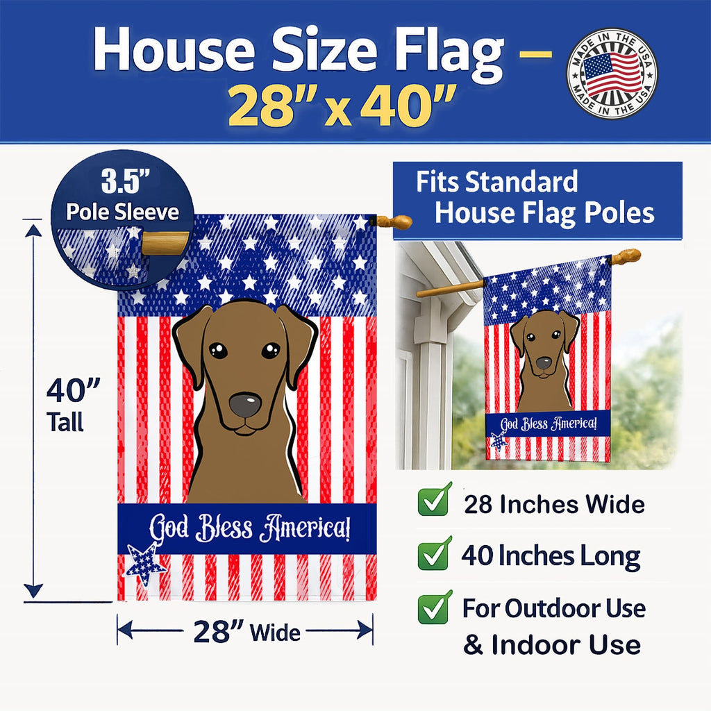 American Flag and Wirehaired Dachshund House Flag 28x40 Porch Sleeve Pole Decorative Outside Yard Banner Artwork Wall Hanging, Polyester