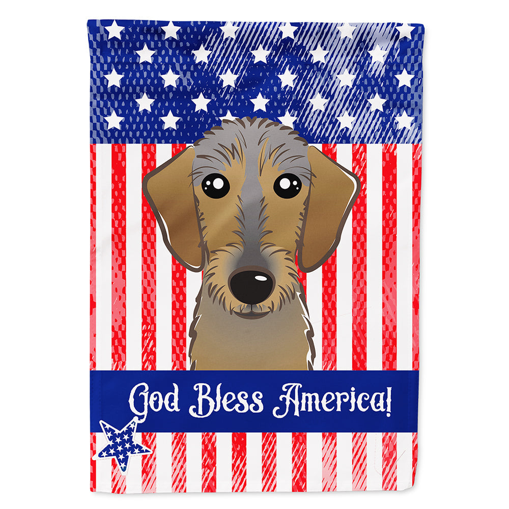 American Flag and Chocolate Labrador House Flag 28x40 Porch Sleeve Pole Decorative Outside Yard Banner Artwork Wall Hanging, Polyester