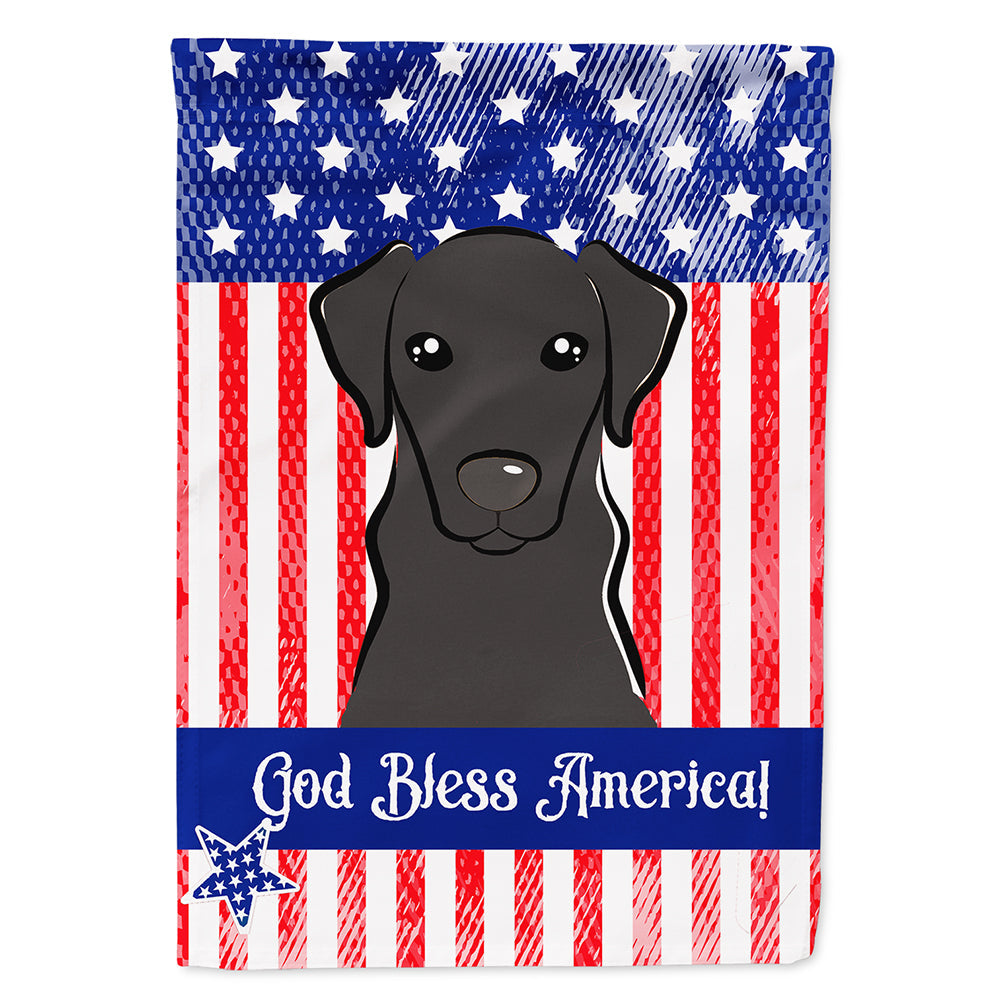 American Flag and Black Labrador House Flag 28x40 Porch Sleeve Pole Decorative Outside Yard Banner Artwork Wall Hanging, Polyester