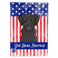 American Flag and Black Labrador House Flag 28x40 Porch Sleeve Pole Decorative Outside Yard Banner Artwork Wall Hanging, Polyester