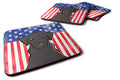 American Flag and Black Labrador Foam Coasters Set of 4 Cup Coasters for Indoor Outdoor, Tabletop Protection, Anti Slip, Mouse pad Material