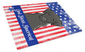 American Flag and Black Labrador Cutting Board Tempered Glass Kitchen Cutting Surface, Heat Resistant Chopping, Non-Slip Feet, Food Prep & Serving