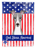 American Flag and Italian Greyhound House Flag 28x40 Porch Sleeve Pole Decorative Outside Yard Banner Artwork Wall Hanging, Polyester