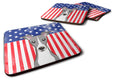 American Flag and Italian Greyhound Foam Coasters Set of 4 Cup Coasters for Indoor Outdoor, Tabletop Protection, Anti Slip, Mouse pad Material