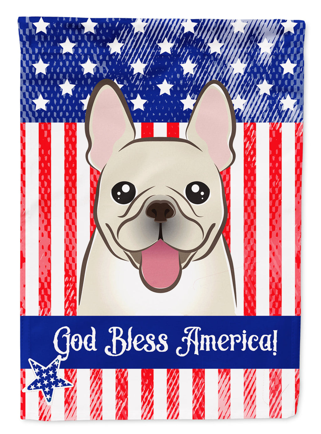 American Flag and French Bulldog House Flag 28x40 Porch Sleeve Pole Decorative Outside Yard Banner Artwork Wall Hanging, Polyester