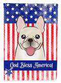 American Flag and French Bulldog House Flag 28x40 Porch Sleeve Pole Decorative Outside Yard Banner Artwork Wall Hanging, Polyester