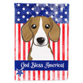 American Flag and Beagle House Flag 28x40 Porch Sleeve Pole Decorative Outside Yard Banner Artwork Wall Hanging, Polyester