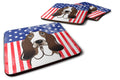 American Flag and Basset Hound Foam Coasters Set of 4 Cup Coasters for Indoor Outdoor, Tabletop Protection, Anti Slip, Mouse pad Material