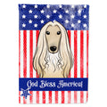 American Flag and Afghan Hound House Flag 28x40 Porch Sleeve Pole Decorative Outside Yard Banner Artwork Wall Hanging, Polyester
