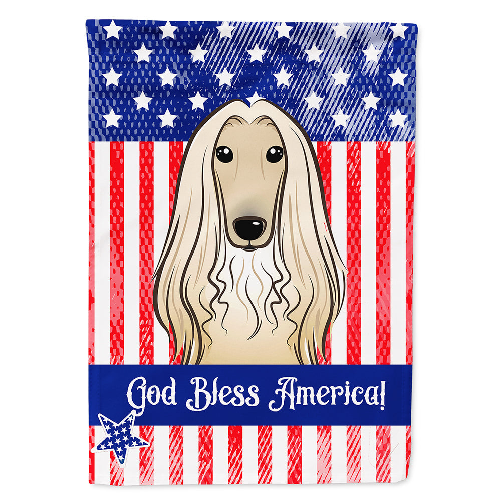 American Flag and Afghan Hound House Flag 28x40 Porch Sleeve Pole Decorative Outside Yard Banner Artwork Wall Hanging, Polyester